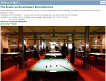 Tablet Screenshot of billardaire.de